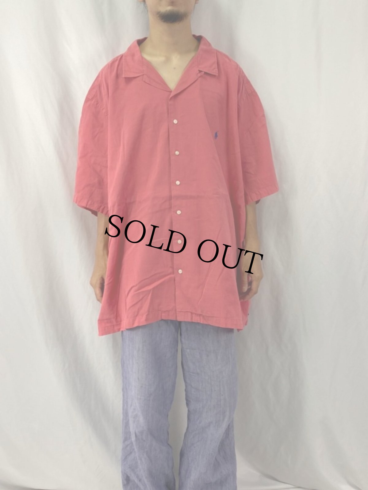 画像2: POLO Ralph Lauren "CURHAM CLASSIC FIT" オープンカラーリネンシャツ 4XB BIG (2)