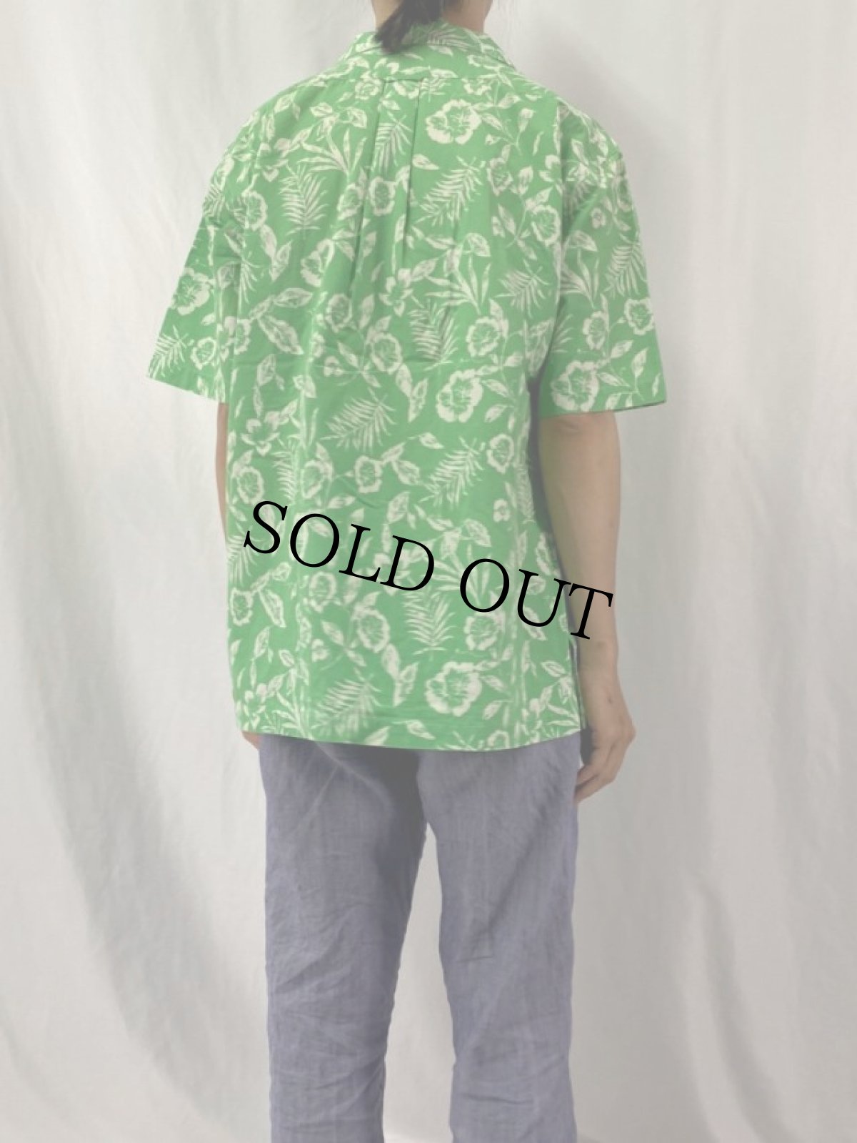 画像4: POLO Ralph Lauren "CALDWELL" 花柄コットンアロハシャツ L (4)