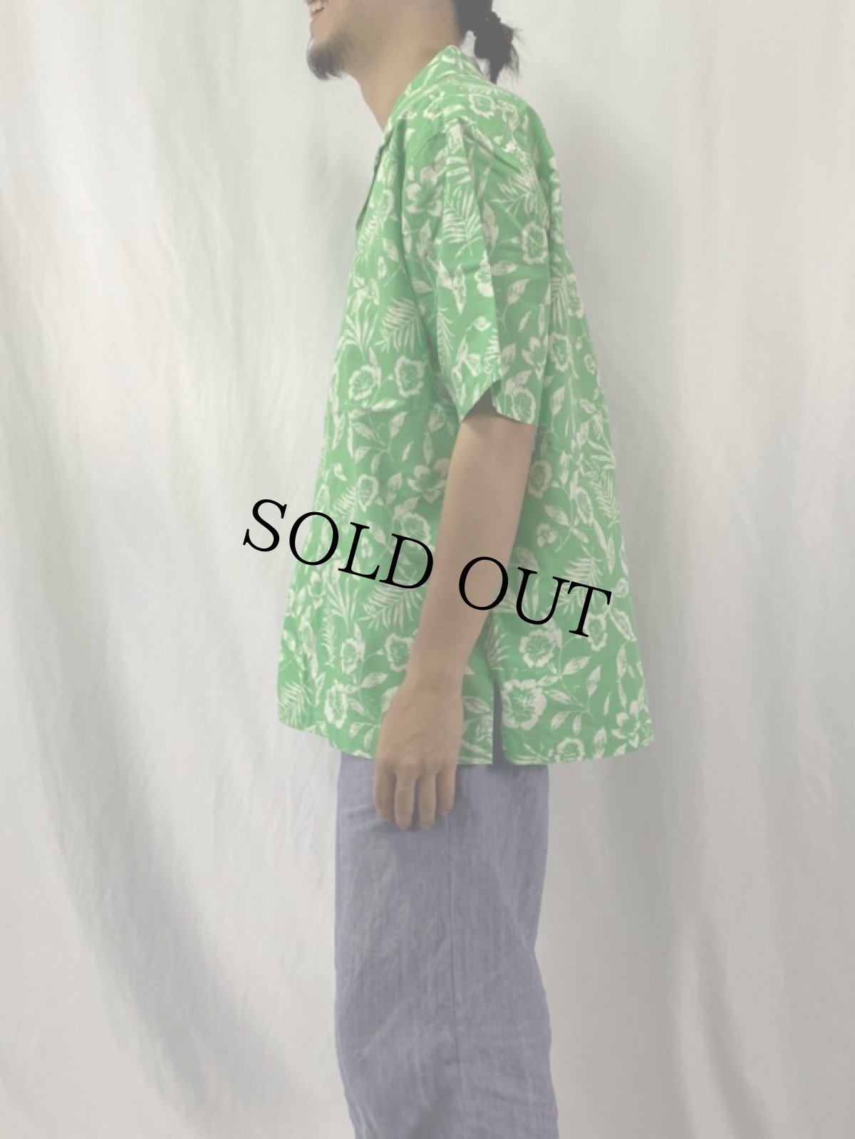 画像3: POLO Ralph Lauren "CALDWELL" 花柄コットンアロハシャツ L (3)