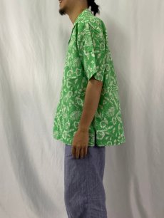 画像3: POLO Ralph Lauren "CALDWELL" 花柄コットンアロハシャツ L (3)