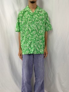 画像2: POLO Ralph Lauren "CALDWELL" 花柄コットンアロハシャツ L (2)