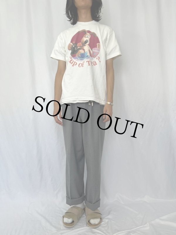 80s USA製 vintage ウォレスとグルミット Tシャツ アニメTシャツ 80年代 80s 90年代 90s ウォレスとグルミット アメリカ製 グレー