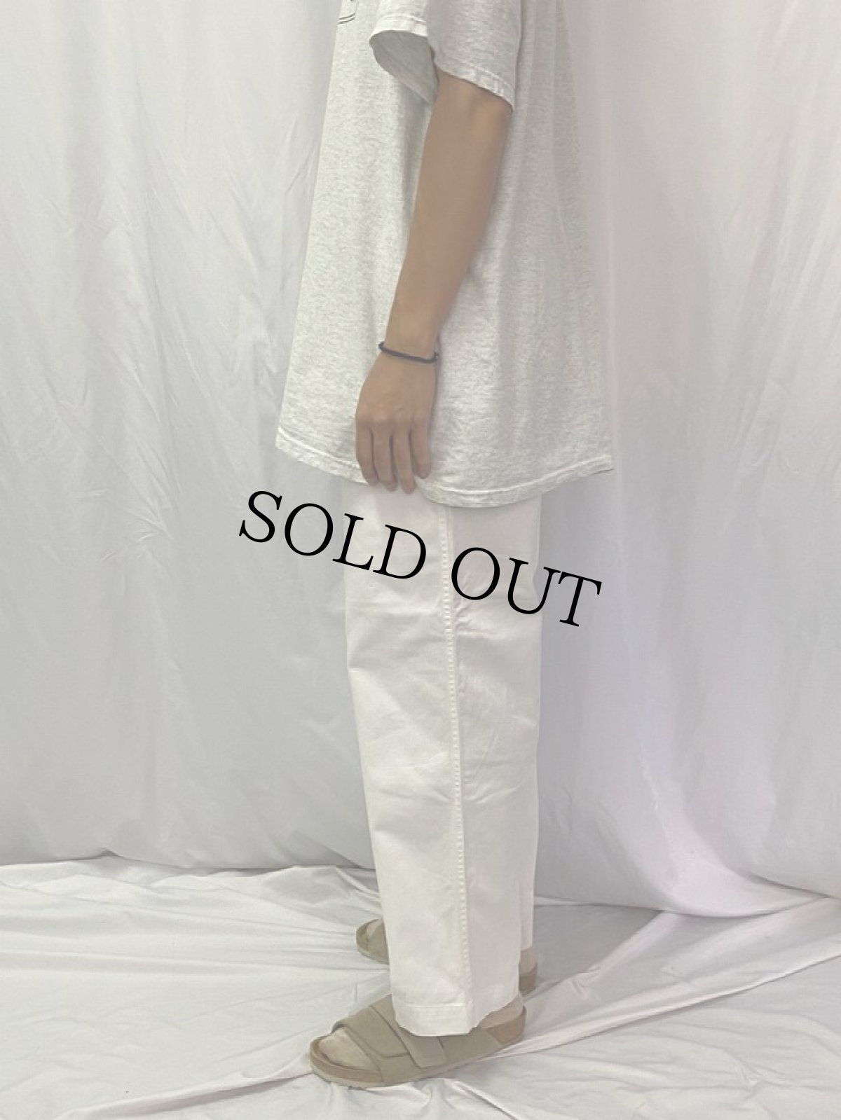 画像3: 40's U.S.ARMY "U.S.V.A" ホワイトチノトラウザーズ W28 (3)