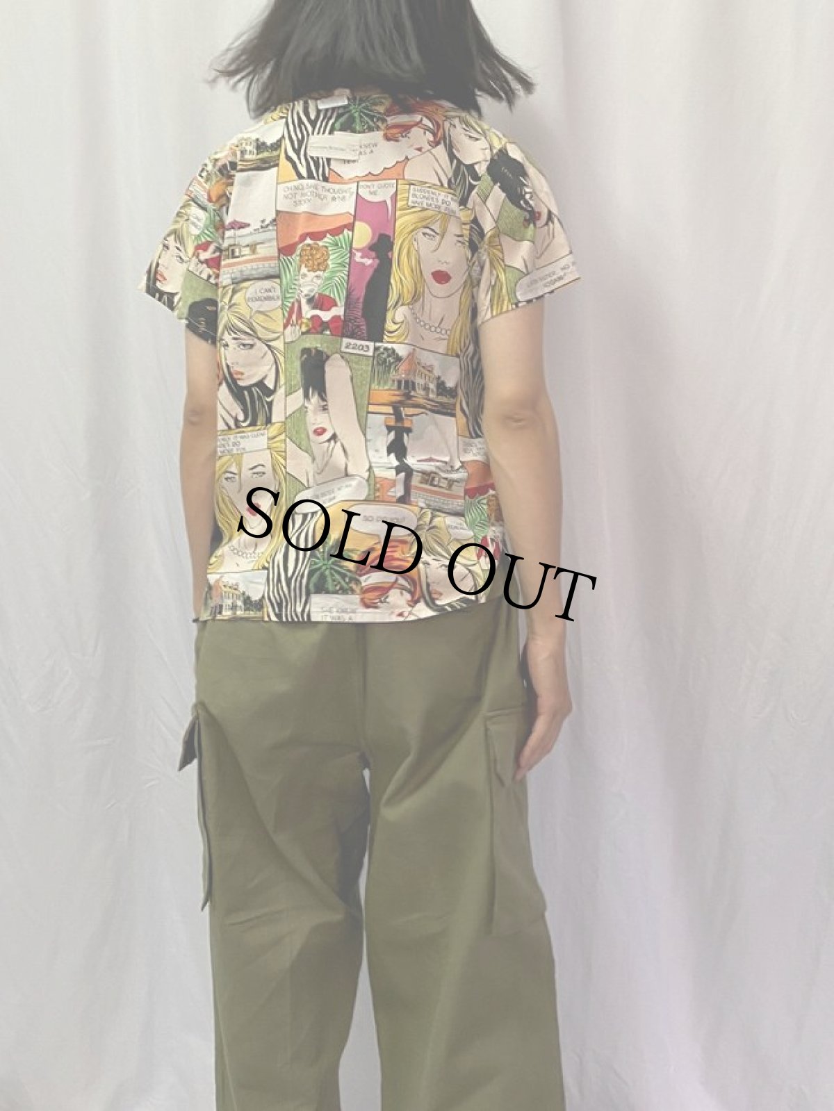 画像4: アメコミ柄 コットンプルオーバーシャツ (4)