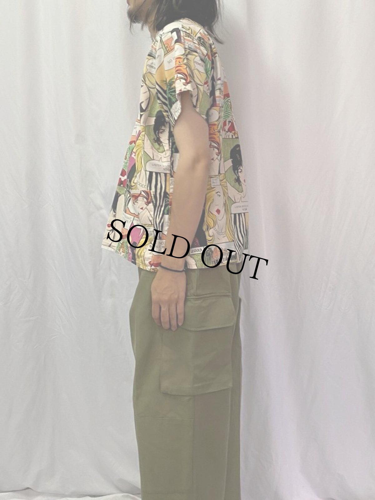 画像3: アメコミ柄 コットンプルオーバーシャツ (3)