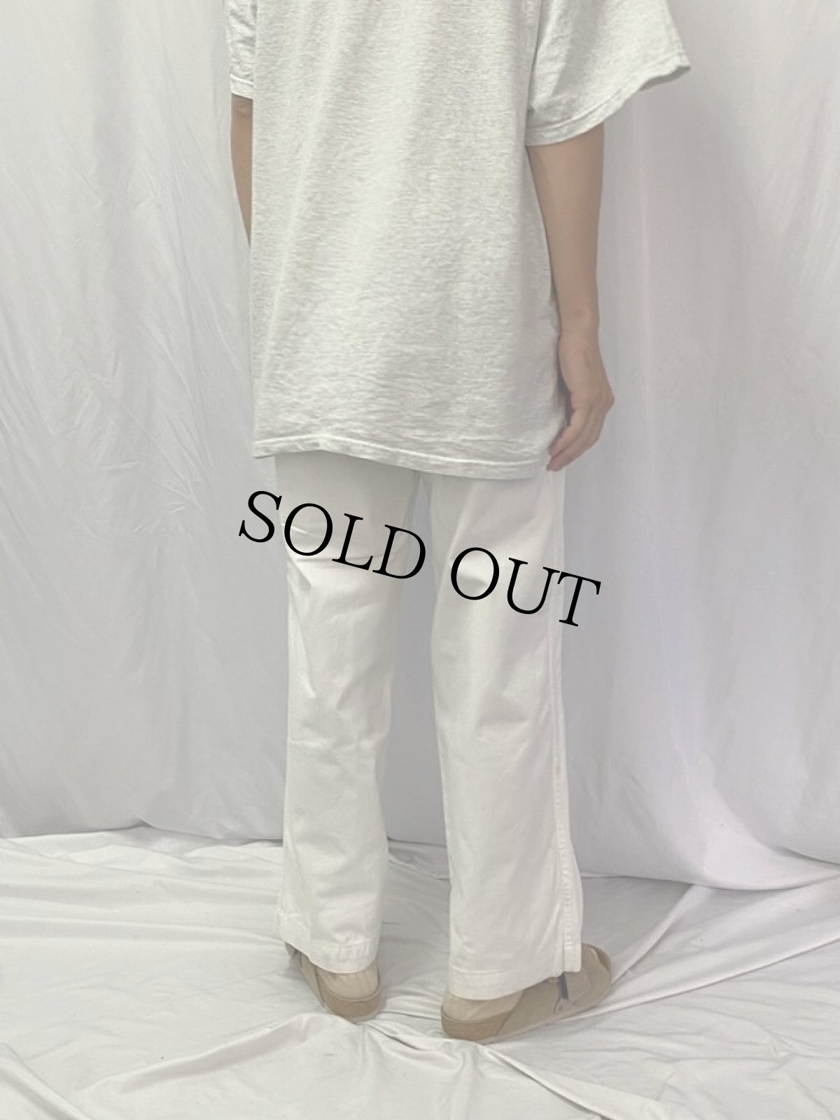 画像4: 40's U.S.ARMY "U.S.V.A" ホワイトチノトラウザーズ W28 (4)