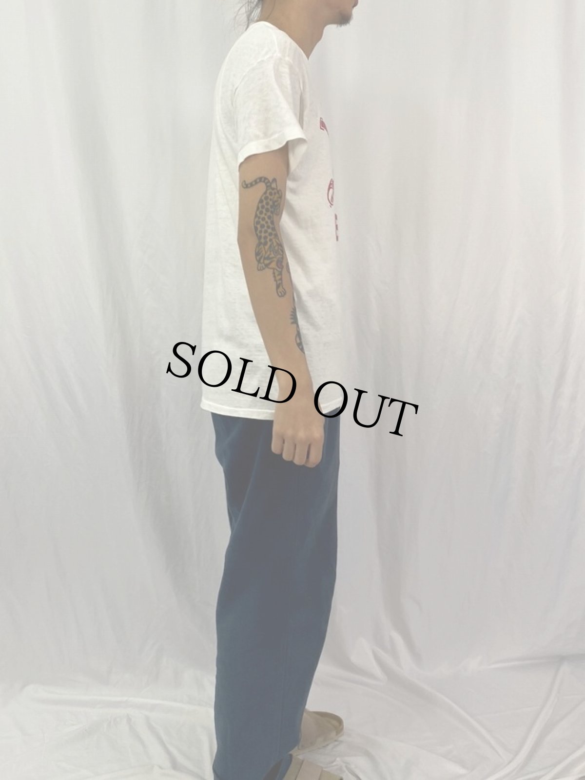 画像3: 80's BRAVO 43 染み込みプリントTシャツ L (3)