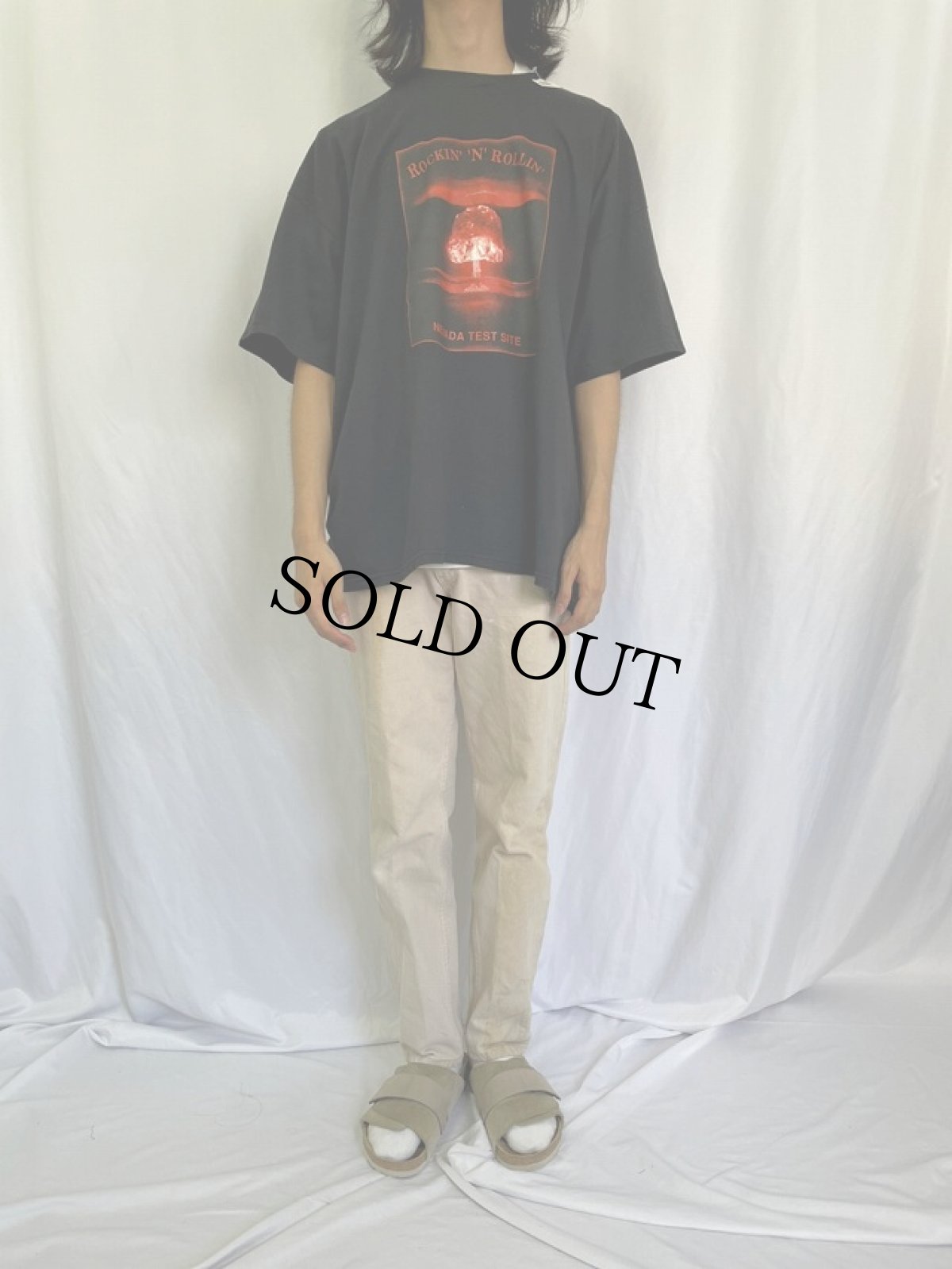 画像2: ROCKIN' 'N' ROLLIN' "NEVADA TEST SITE" 核実験プリントTシャツ XXL (2)