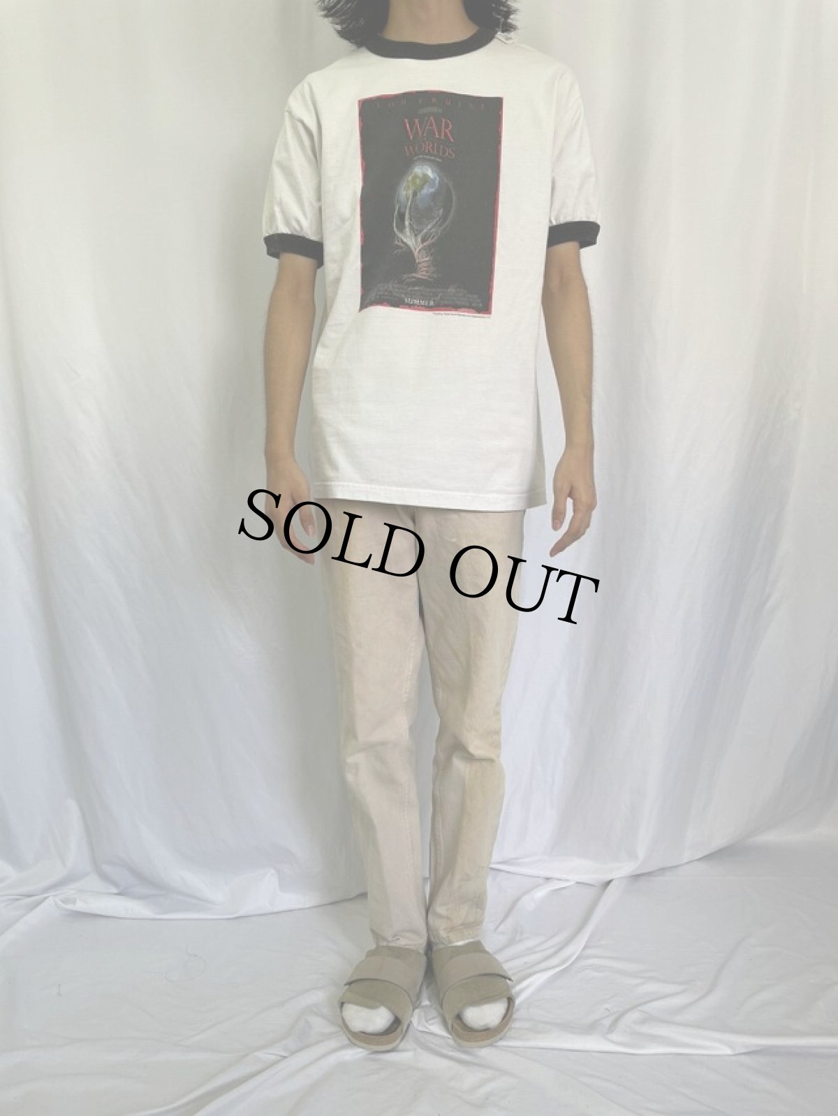 画像2: WAR OF THE WORLDS SF映画 リンガーTシャツ L (2)