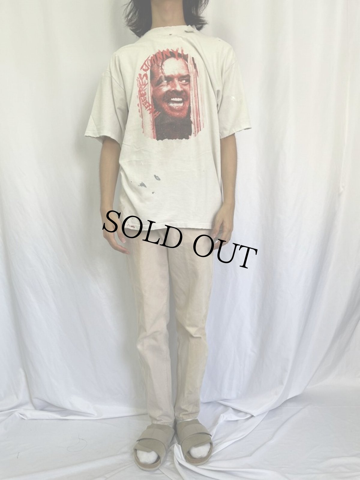 画像2: 90's The Shining サイコロジカルホラー映画Tシャツ (2)