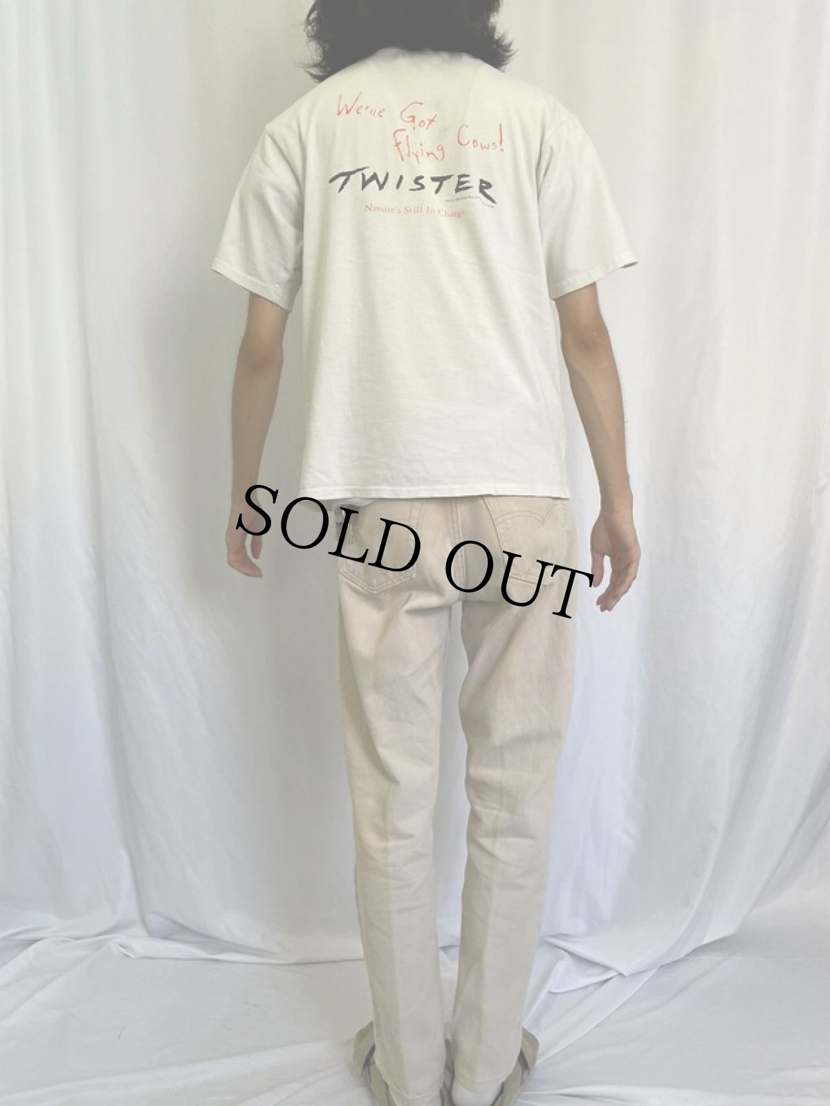 画像4: 90's Twister "Nature's Still In Charge." 映画プリントTシャツ M (4)