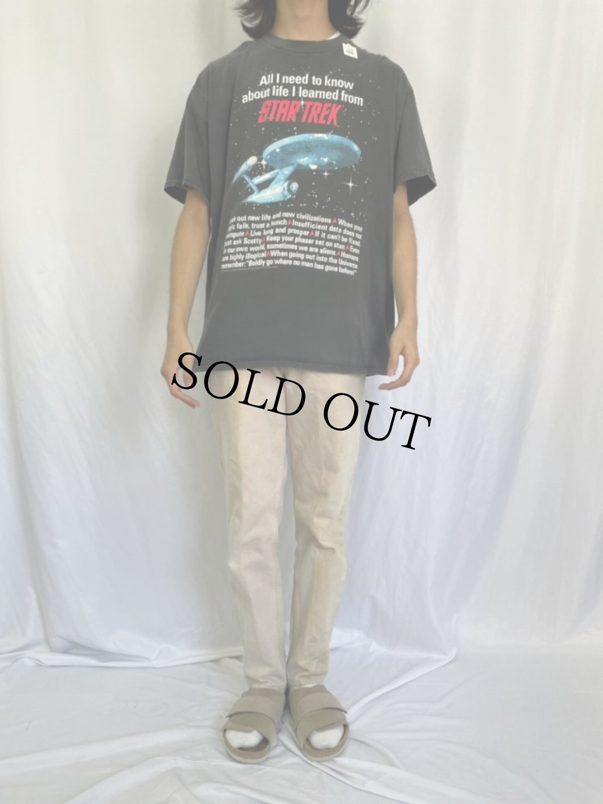 画像2: 90's STAR TREK "All I need to know about..." SFテレビドラマTシャツ XL (2)