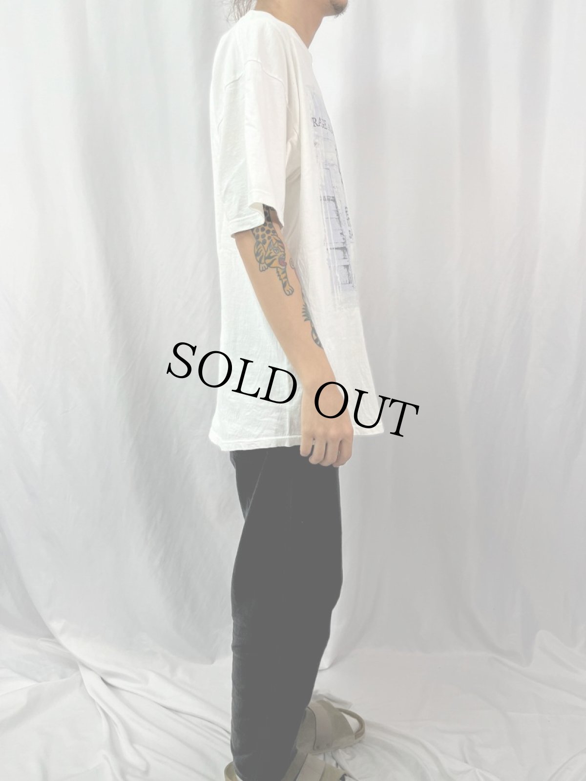 画像3: 90's RAGE AGAINST THE MACHINE ロックバンドTシャツ XL (3)