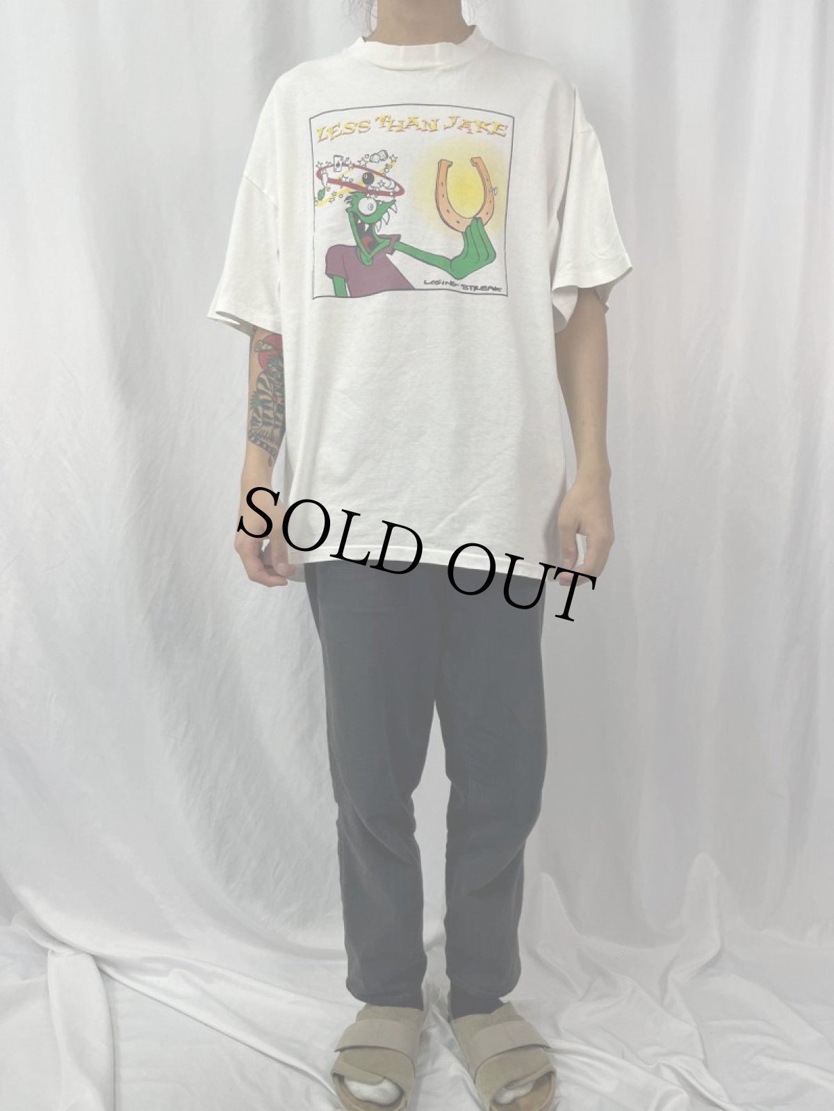 画像2: 90's LESS THAN JAKE "LOSING STREAK" スカパンクバンド アルバムTシャツ XL (2)