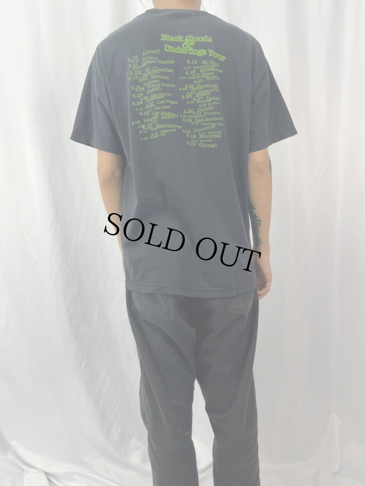 画像4: FALL OUT BOY "Black Clouds & Underdogs Tour" ロックバンドツアーTシャツ L (4)