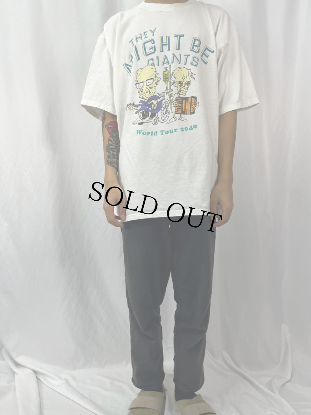 画像2: 90's THEY MIGHT BE GIANTS "World Tour 2040" ロックバンドツアーTシャツ XL (2)