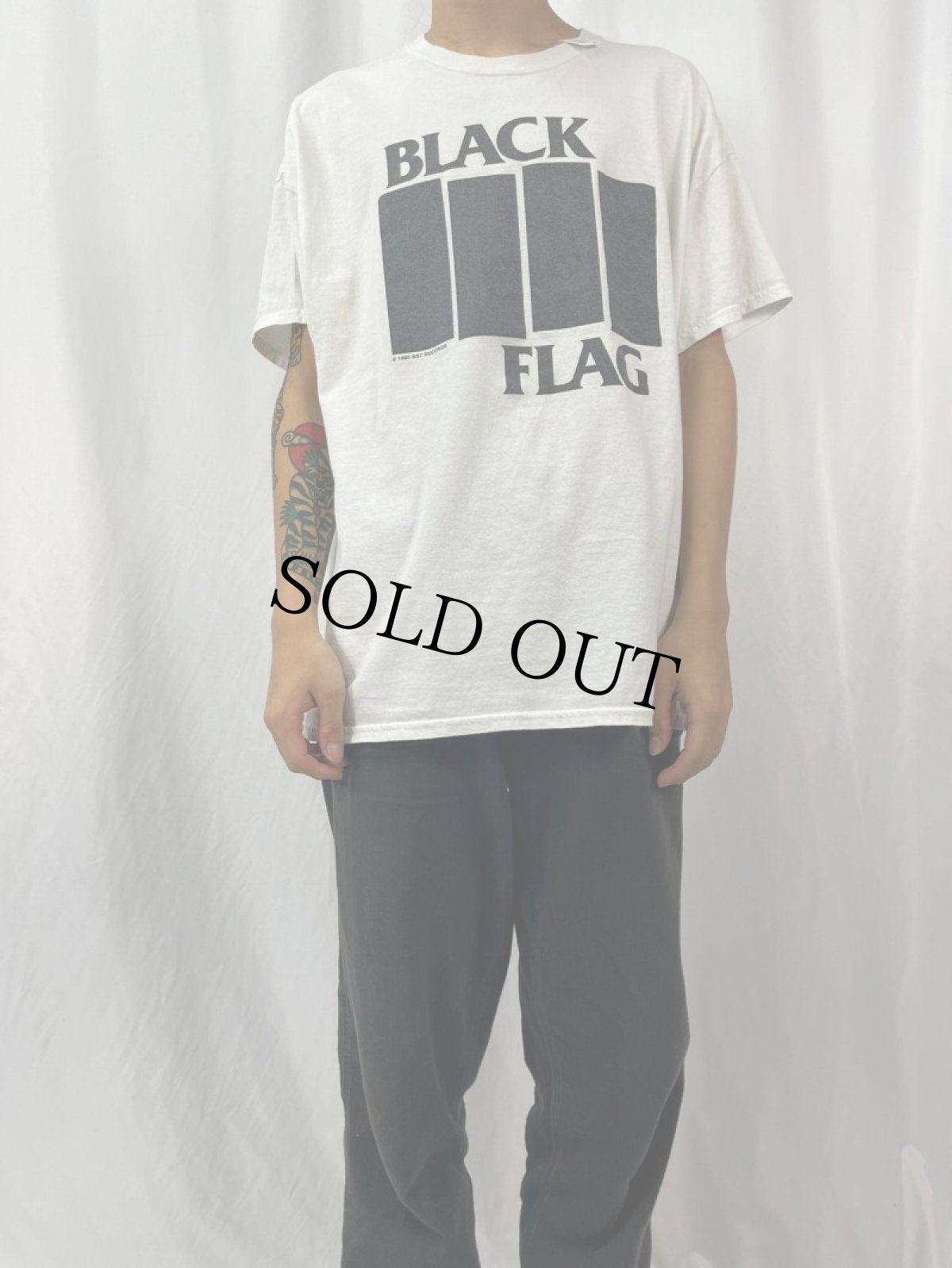 画像2: BLACK FLAG ハードコアパンクバンドTシャツ XL (2)