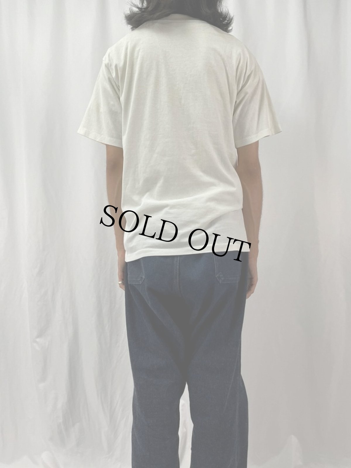 画像4: 90's Norman Rockwell USA製 "The Lineman" アートプリントTシャツ L (4)