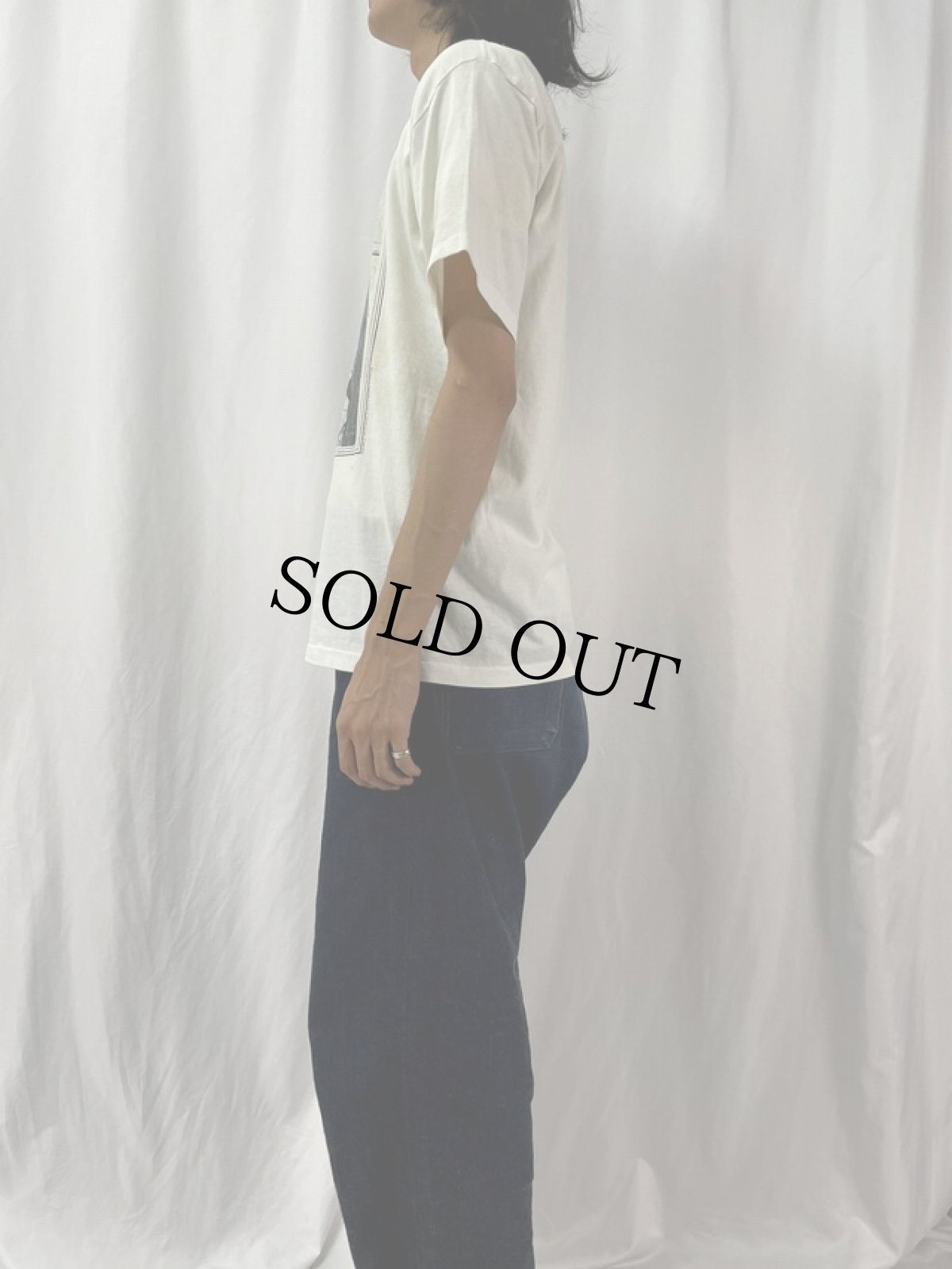 画像3: 90's Norman Rockwell USA製 "The Lineman" アートプリントTシャツ L (3)