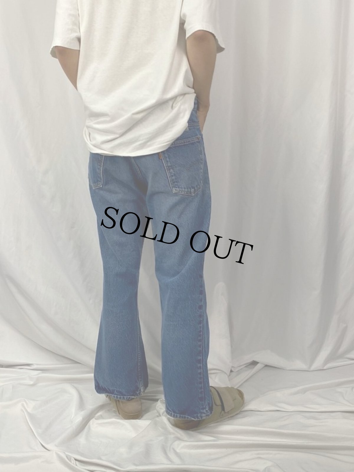 画像4: 80's Levi's 646-0217 オレンジタブ ベルボトムデニムパンツ W37 (4)