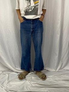 画像2: 80's Levi's 646-0217 オレンジタブ ベルボトムデニムパンツ W37 (2)