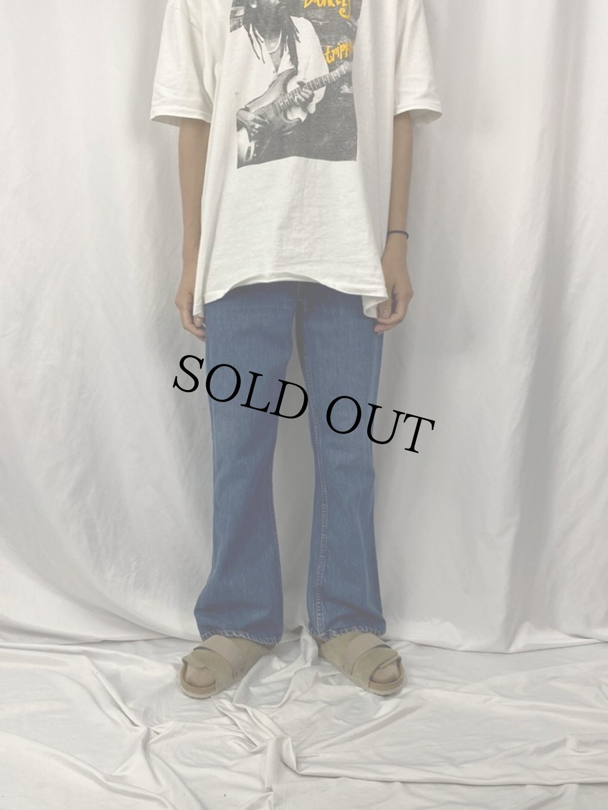 画像2: 80's Levi's 646-0217 オレンジタブ ベルボトムデニムパンツ W34 (2)