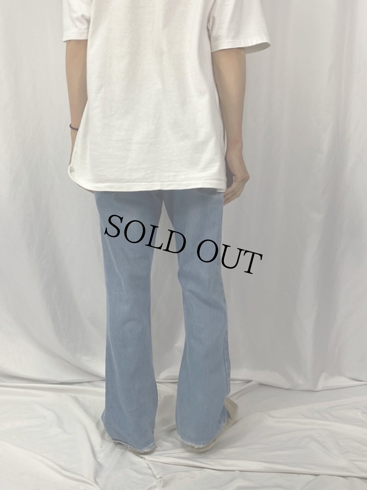 画像4: 70〜80's Levi's 646-0217 オレンジタブ ベルボトムデニムパンツ W35 (4)