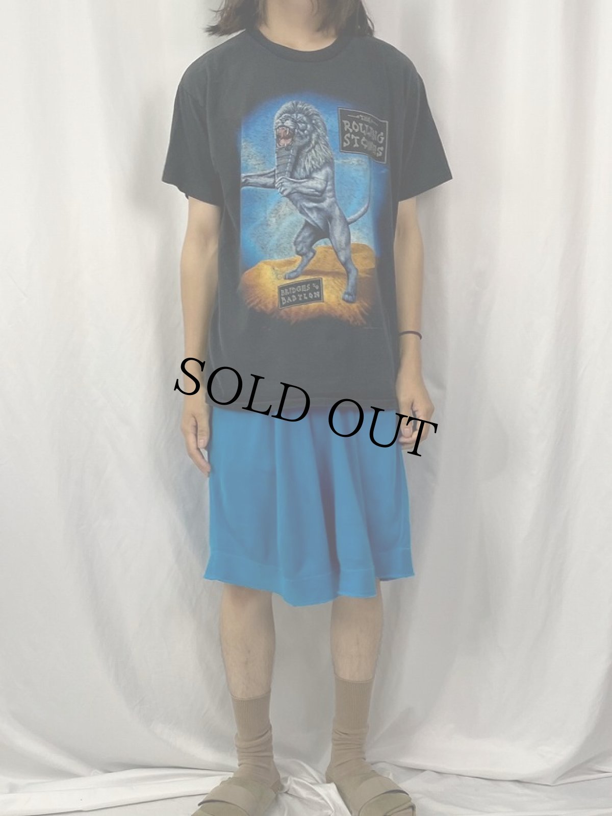 画像2: 90's ROLLING STONES USA製 ロックバンドツアーTシャツ L (2)