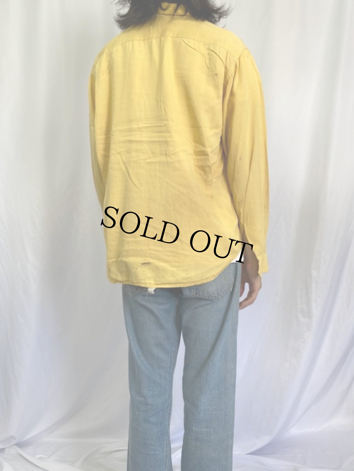 画像4: 50's Wilson USA製 "Shrine All Star" チェーン刺繍 レーヨンオープンカラーシャツ L (4)