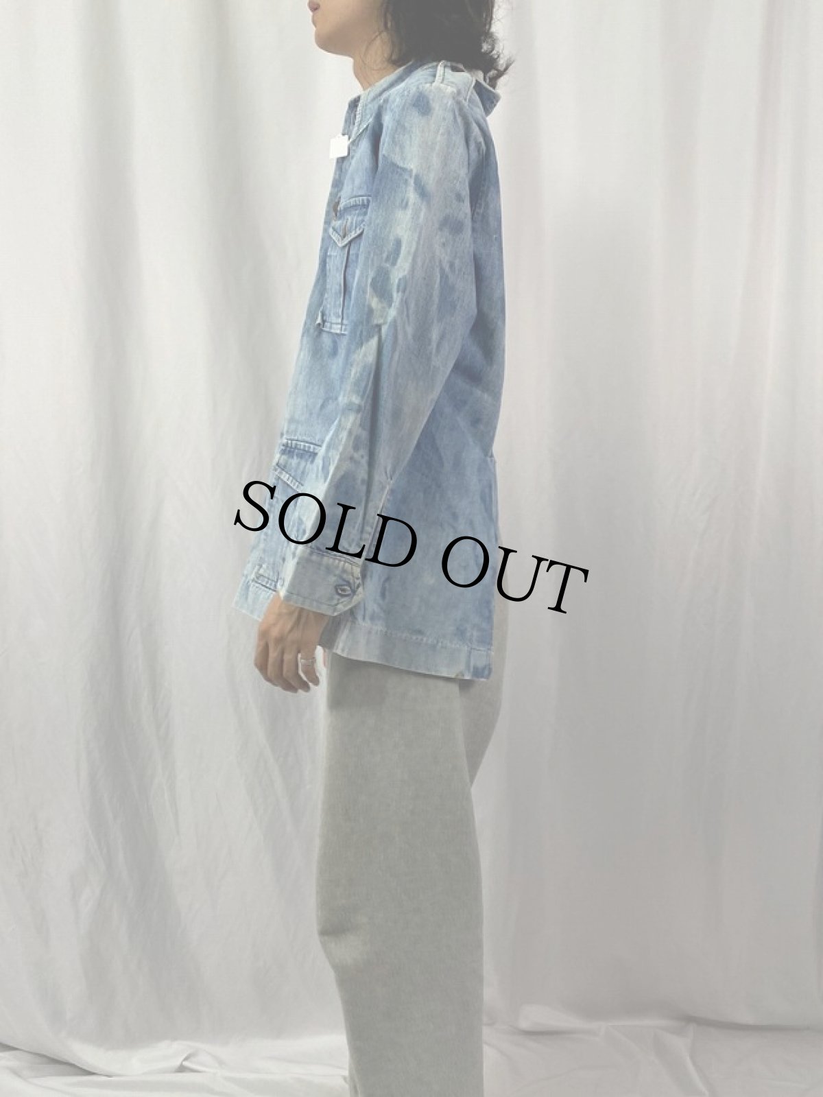 画像3: 70's LEVI'S BIGE デニムサファリジャケット (3)