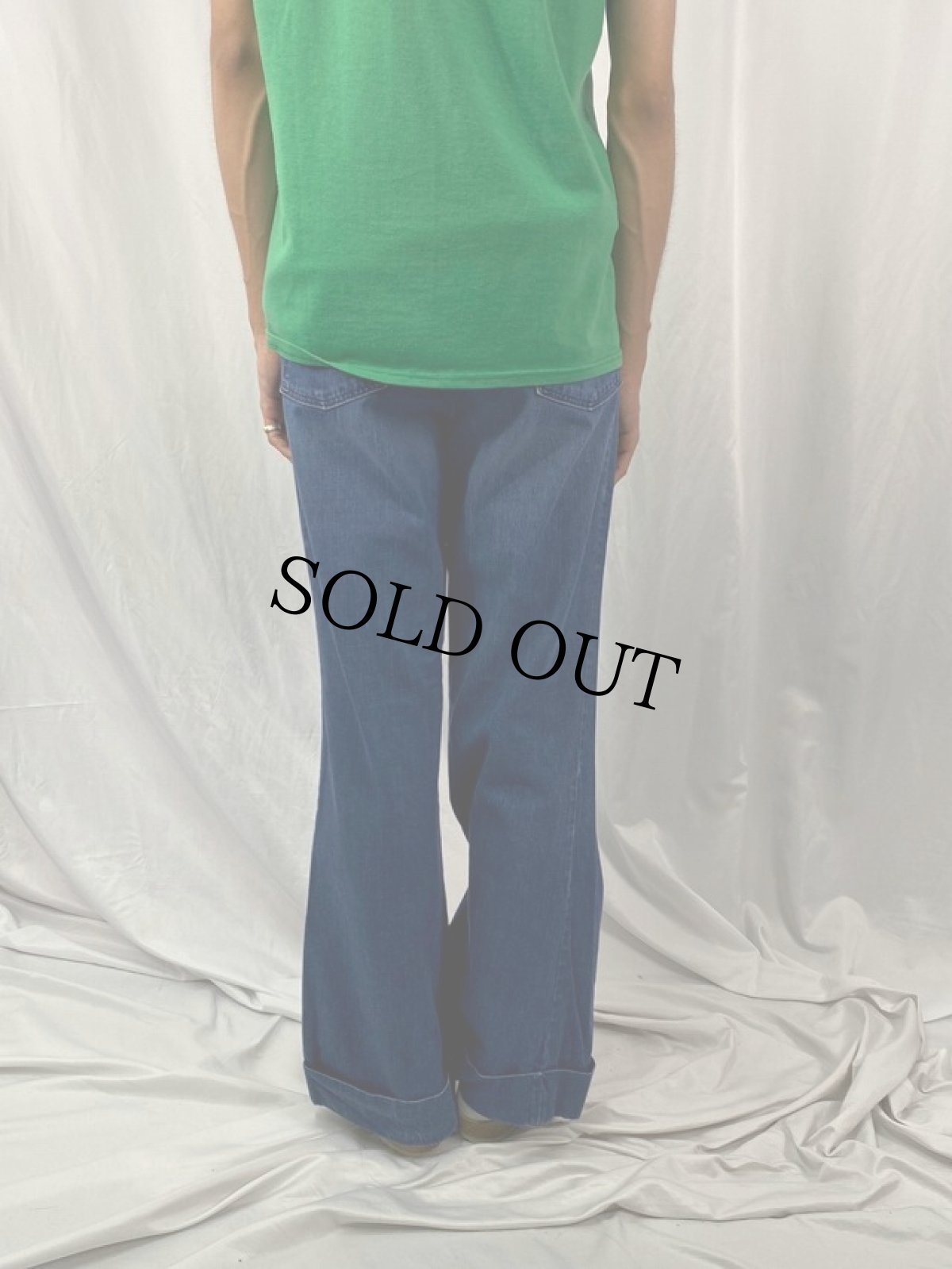 画像4: 70's TOBIAS TROUSERS ベルボトムデニムパンツ W30 (4)