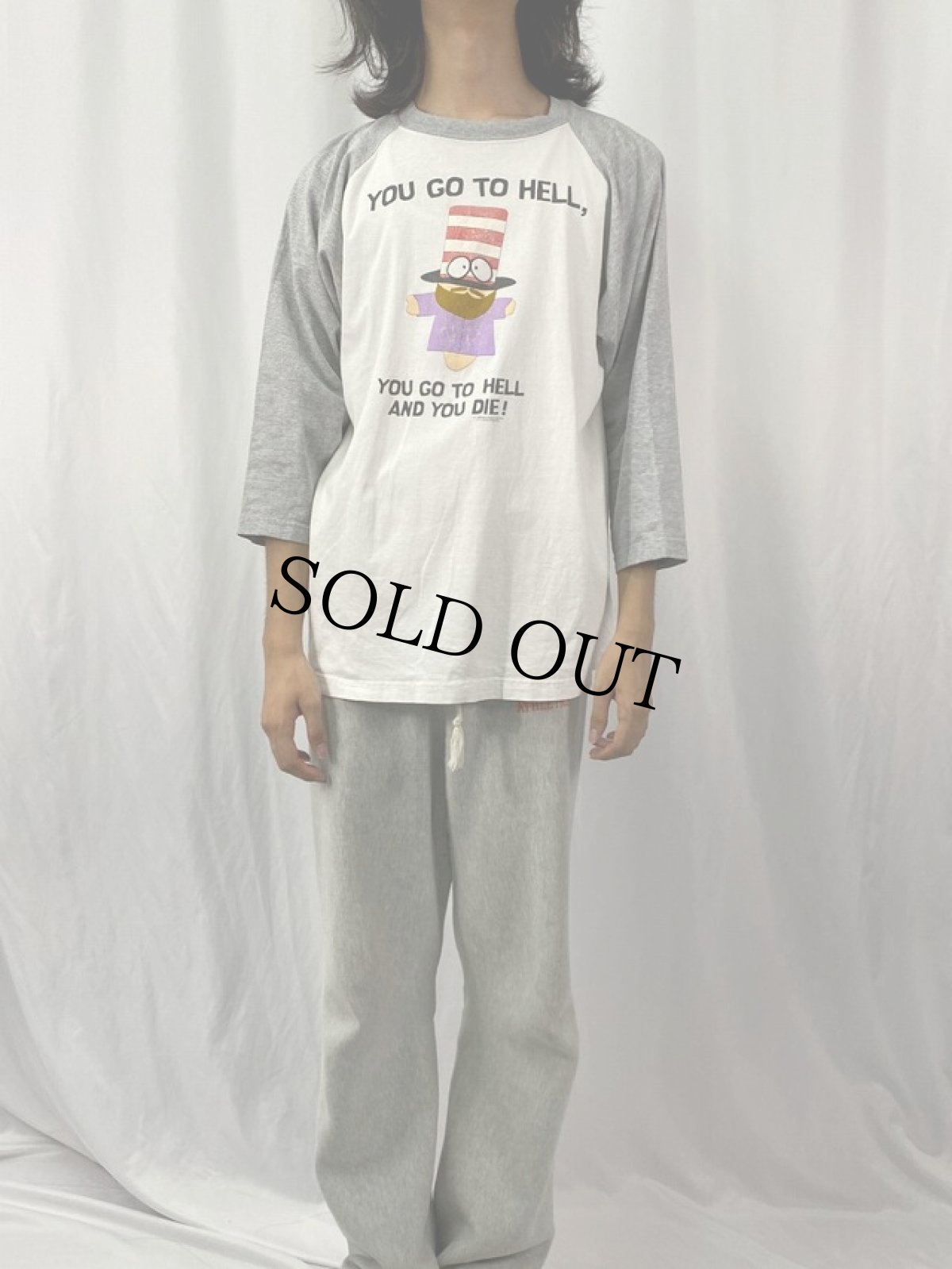 画像2: SOUTH PARK USA製 キャラクタープリント ラグランTシャツ XL (2)