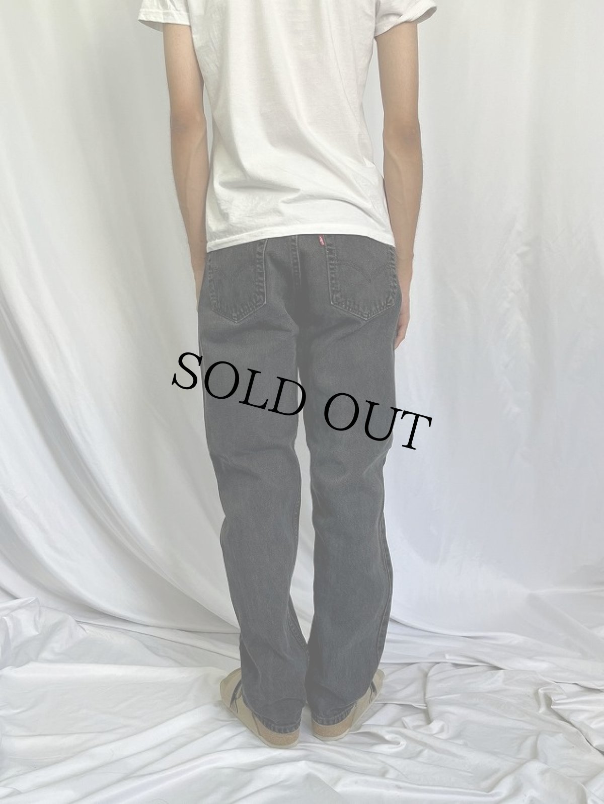 画像4: 90's Levi's 505 USA製 ブラックデニムパンツ W33 (4)