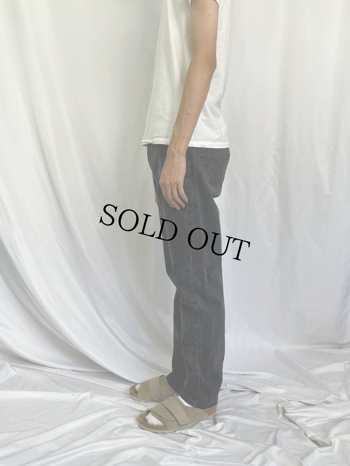 画像3: 90's Levi's 505 USA製 ブラックデニムパンツ W33 (3)