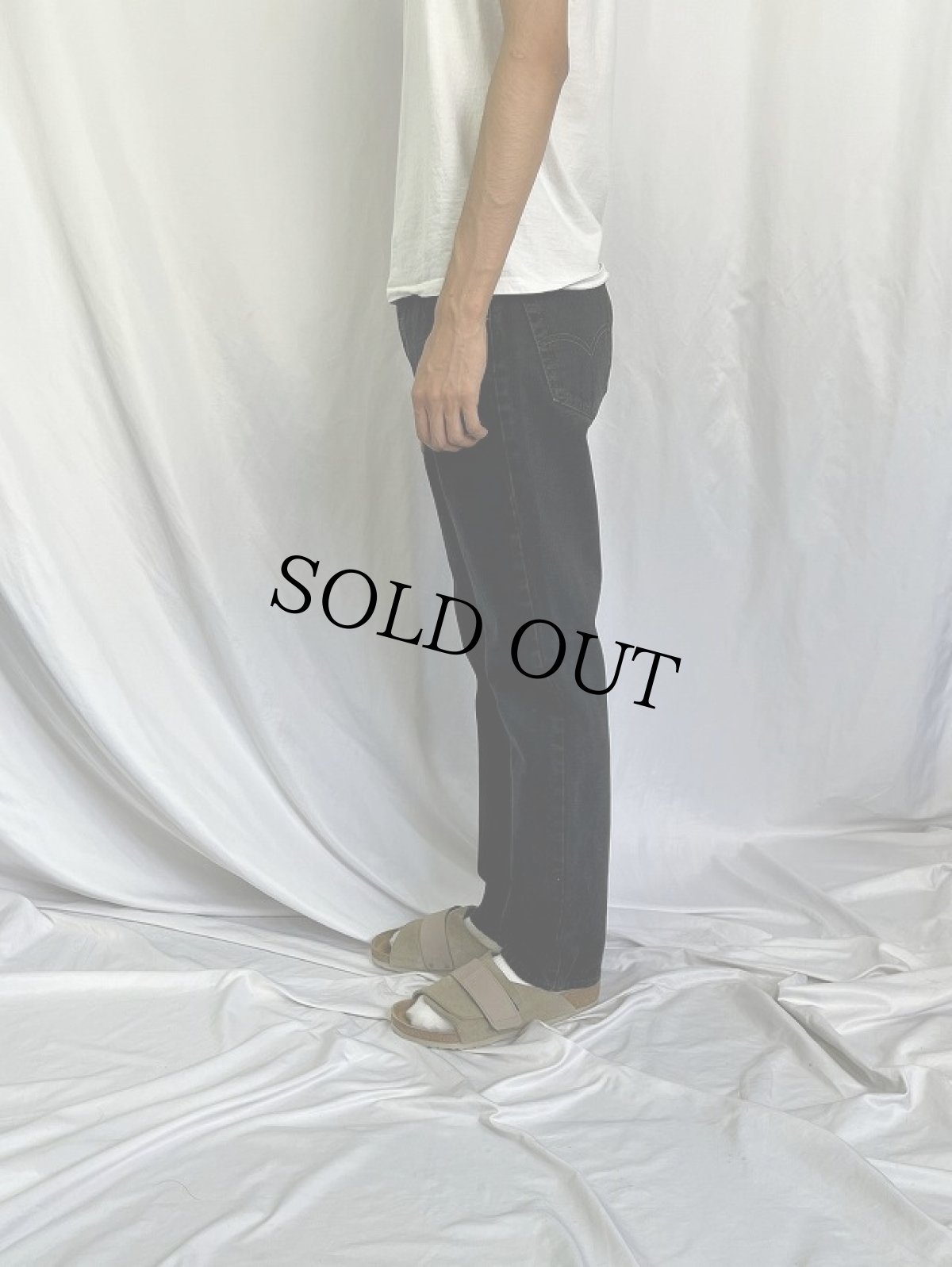 画像3: 90's Levi's 505 USA製 ブラックデニムパンツ W32 (3)