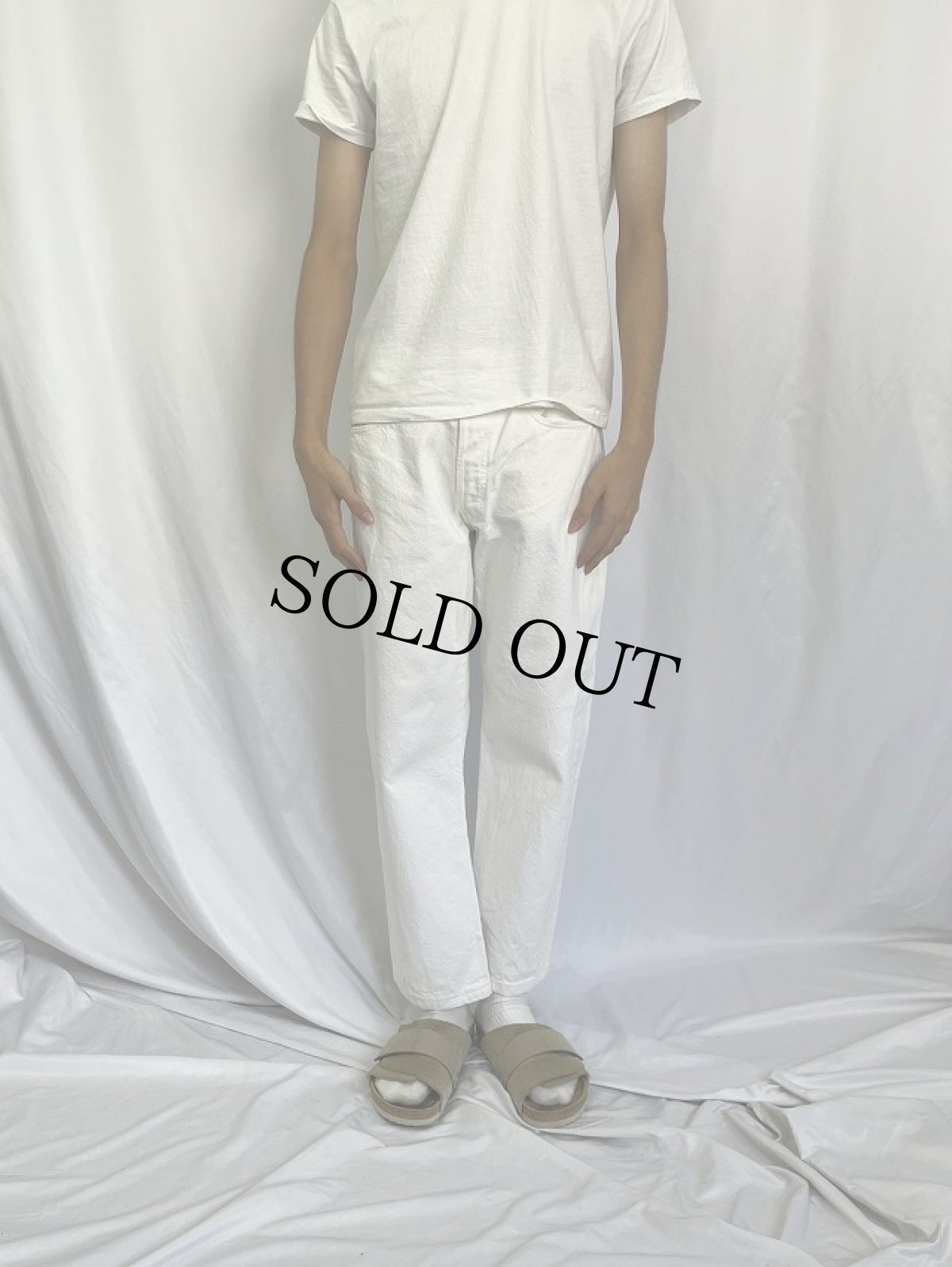 画像2: 80's Levi's 501 USA製 ホワイトデニムパンツ W31 (2)