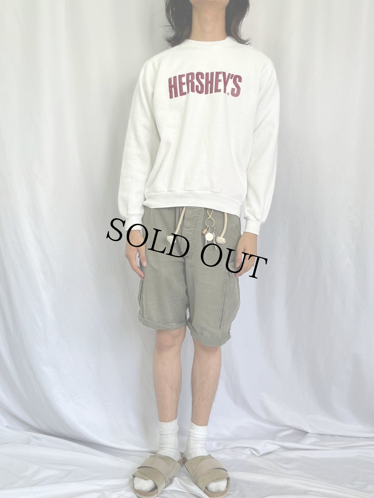 画像2: 90's HERSHEY'S USA製 お菓子ロゴ プリントスウェット L (2)