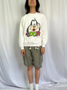 画像2: 90's Disney USA製 GOOFY キャラクタースウェット ONE SIZE (2)