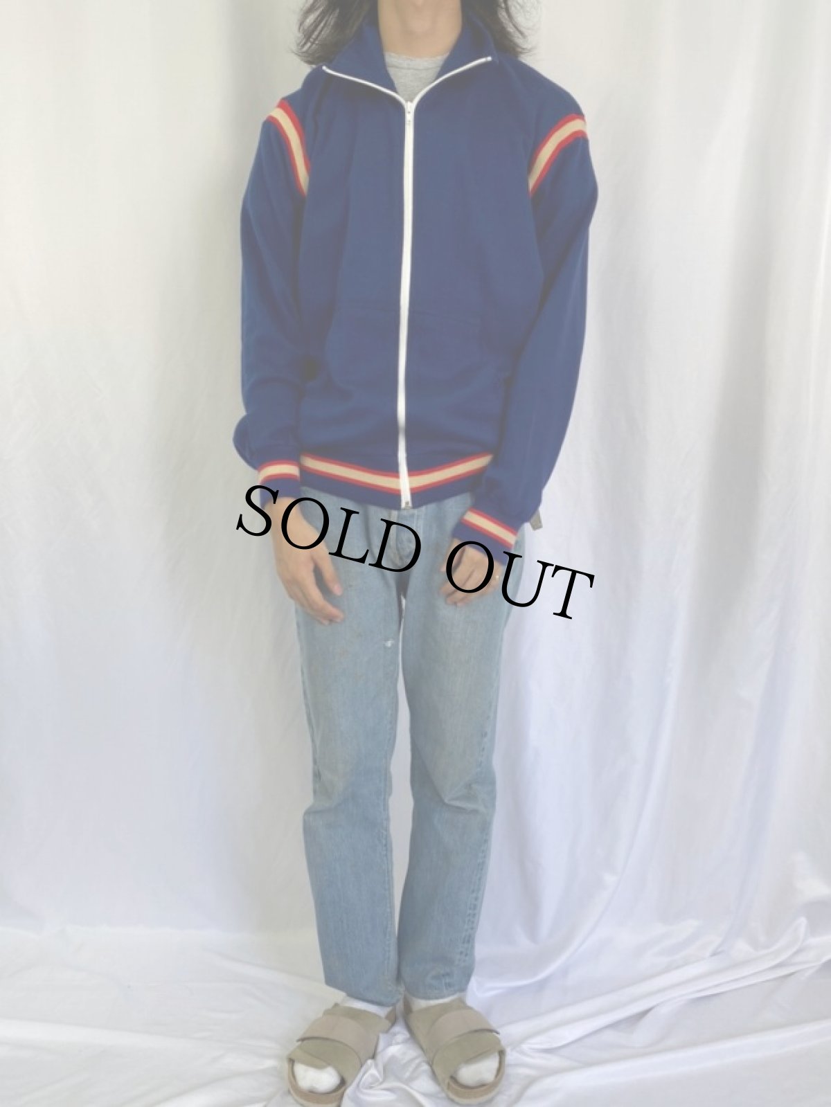 画像2: 70's WINNING WAYS アクリルジップアップジャケット XL (2)