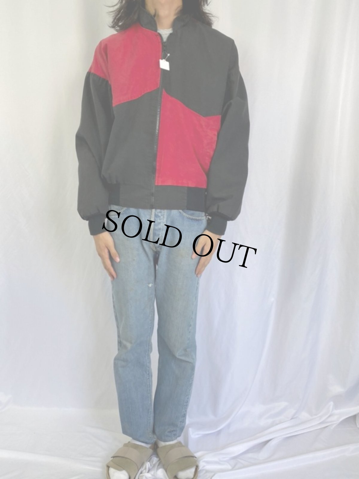 画像2: 90's BEE-WILD ツートーン ダックジャケット M (2)