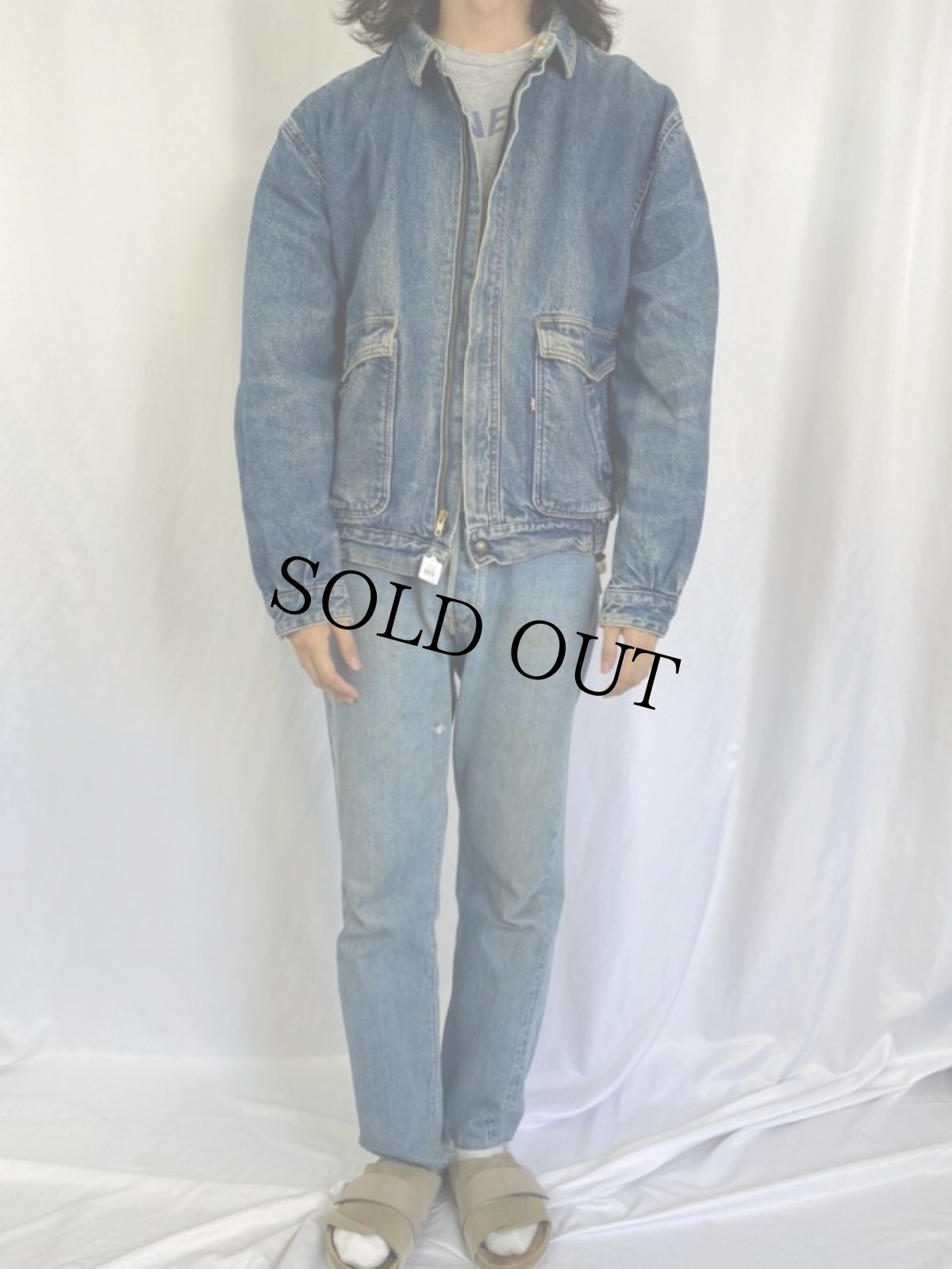 画像2: 80's Levi's 75069-0214 デニムブルゾン XL (2)