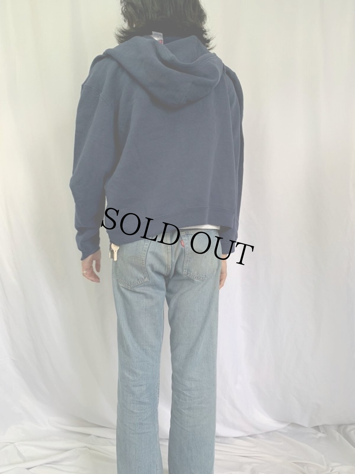 画像4: SOFEE "NAVY" スウェットジップパーカー XL (4)