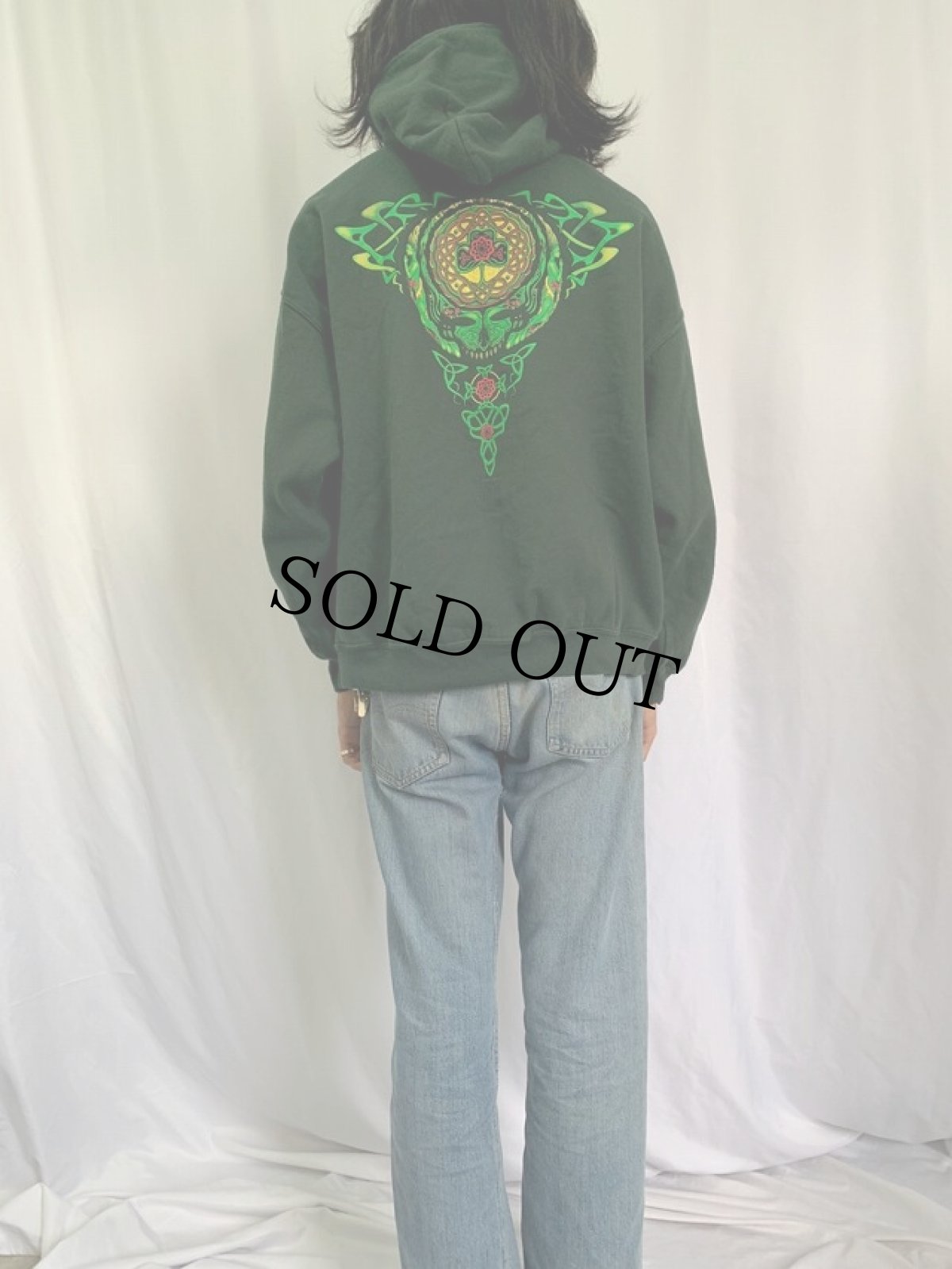 画像4: 2004 GRATEFUL DEAD ロックバンド スウェットフーディー XL (4)