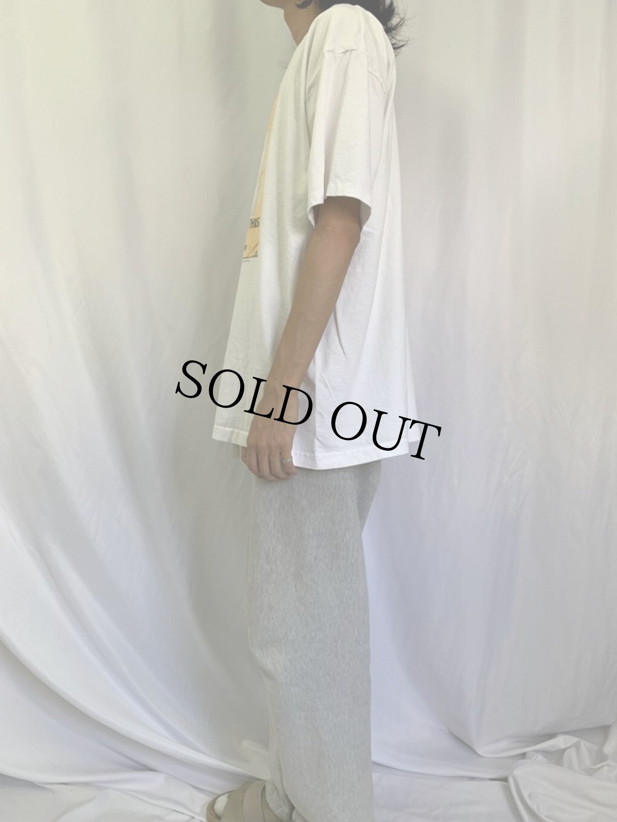 画像3: 90's ウォレスとグルミット "フェザーズ・マッグロウ" キャラクタープリントTシャツ XL (3)