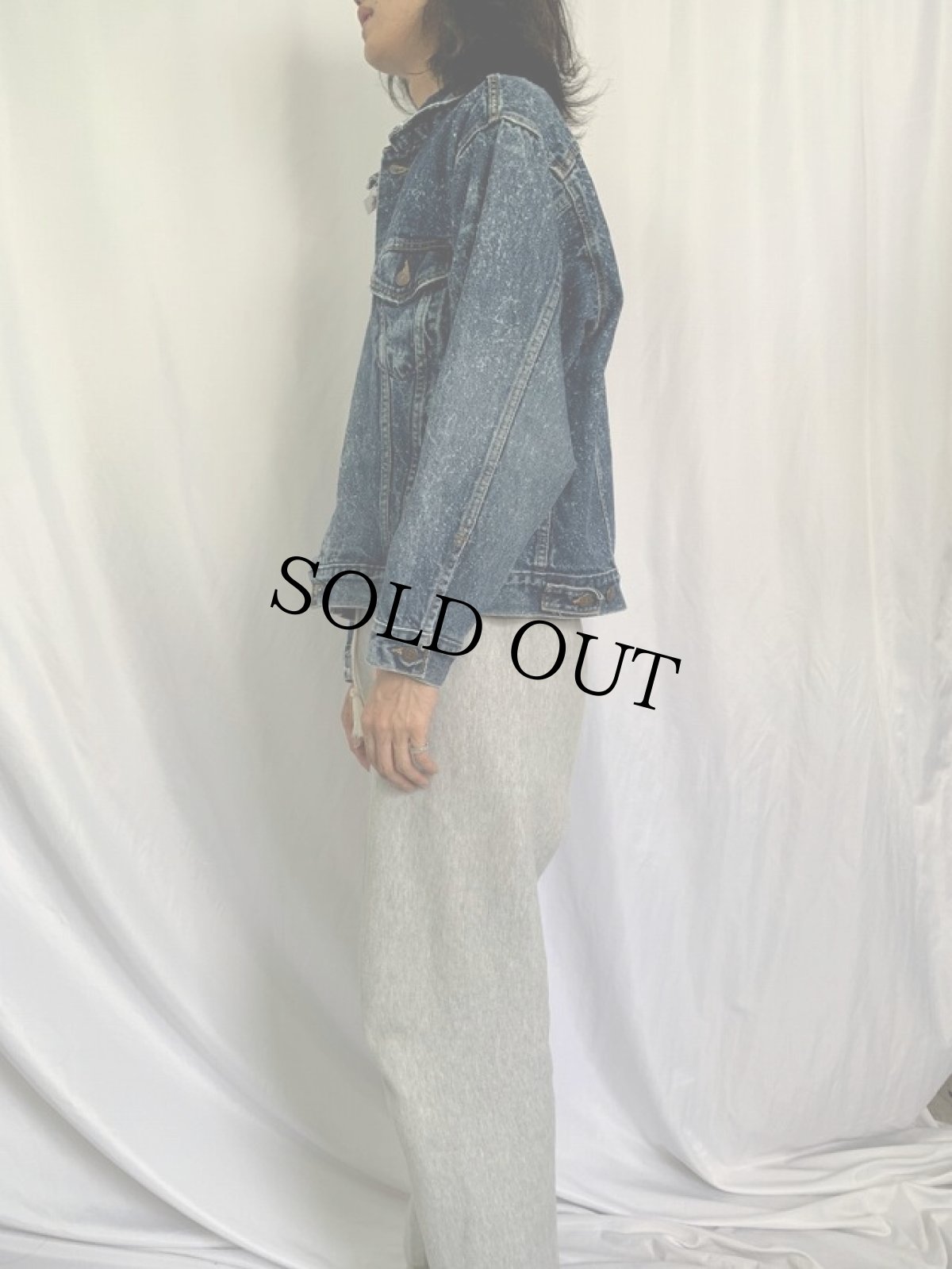 画像3: 80's Levi's 70507-0229 USA製 ギャラクティックウォッシュ デニムジャケット L (3)