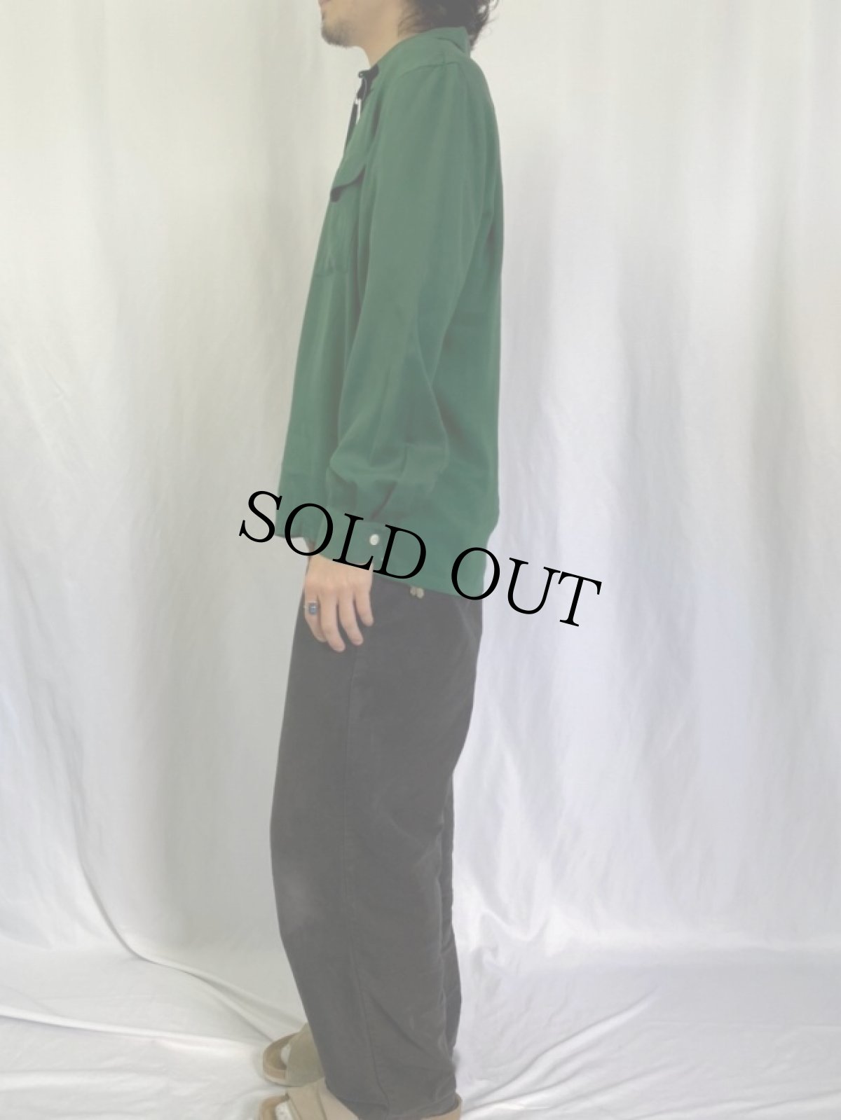 画像3: 50's McGREGOR USA製 レーヨンオープンカラーシャツ ML (3)