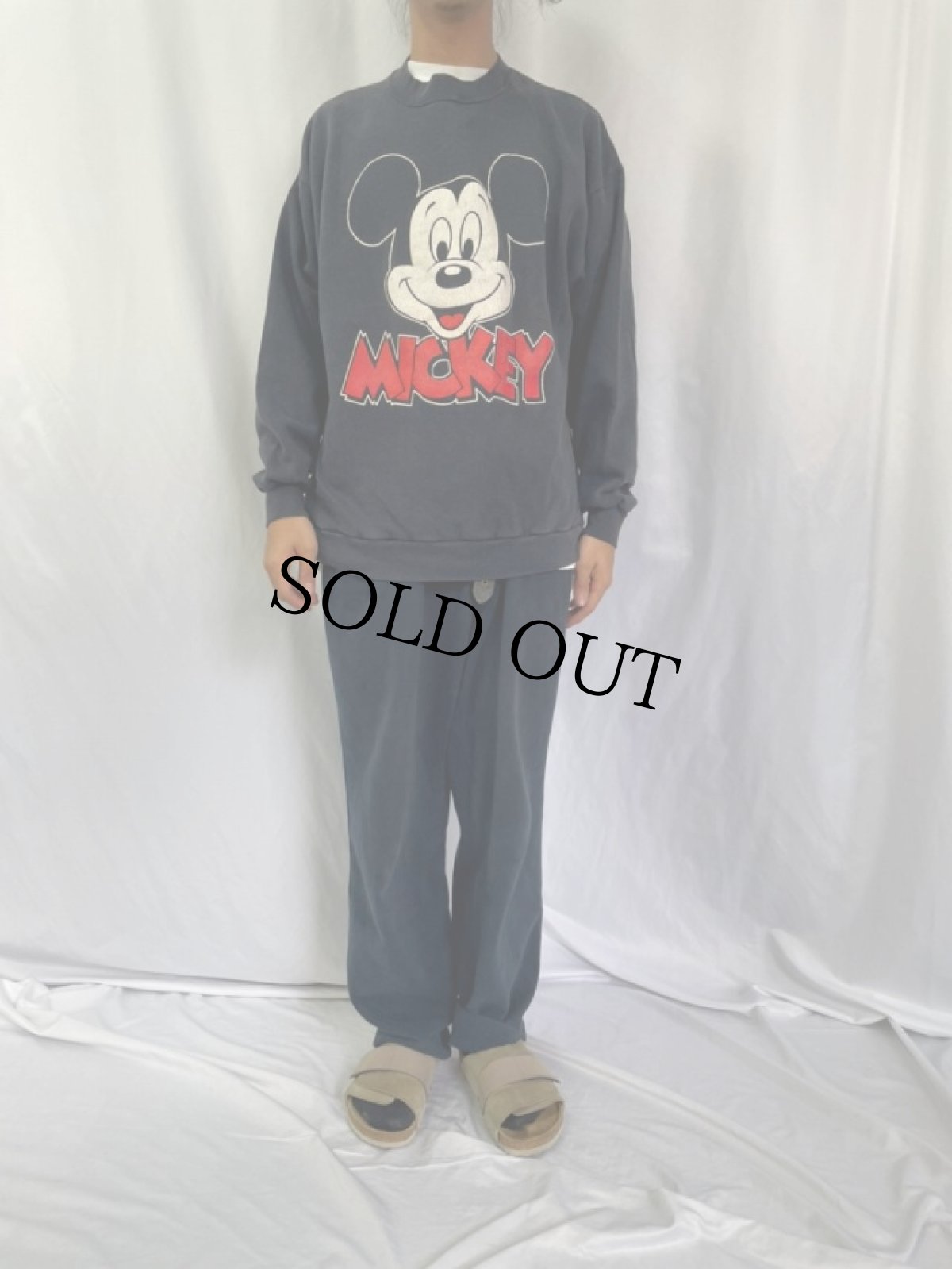画像2: 90's Disney USA製 MICKEY MOUSE キャラクタースウェット XL (2)