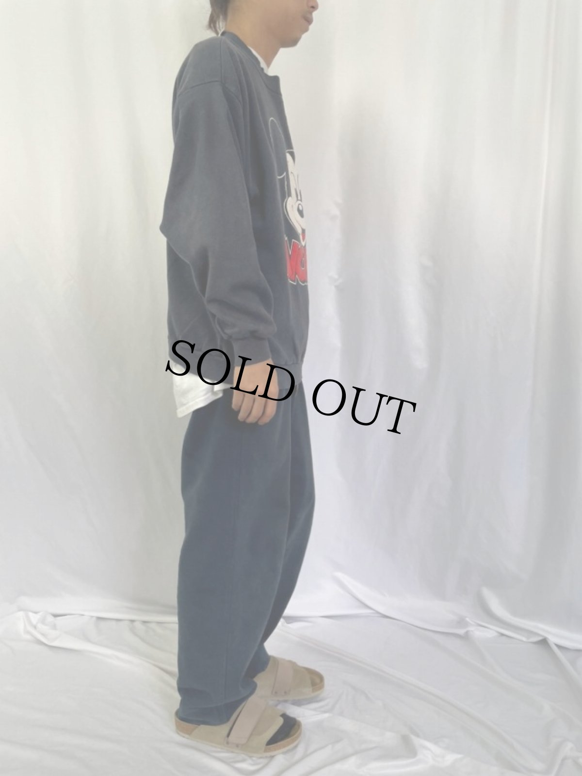 画像3: 90's Disney USA製 MICKEY MOUSE キャラクタースウェット XL (3)