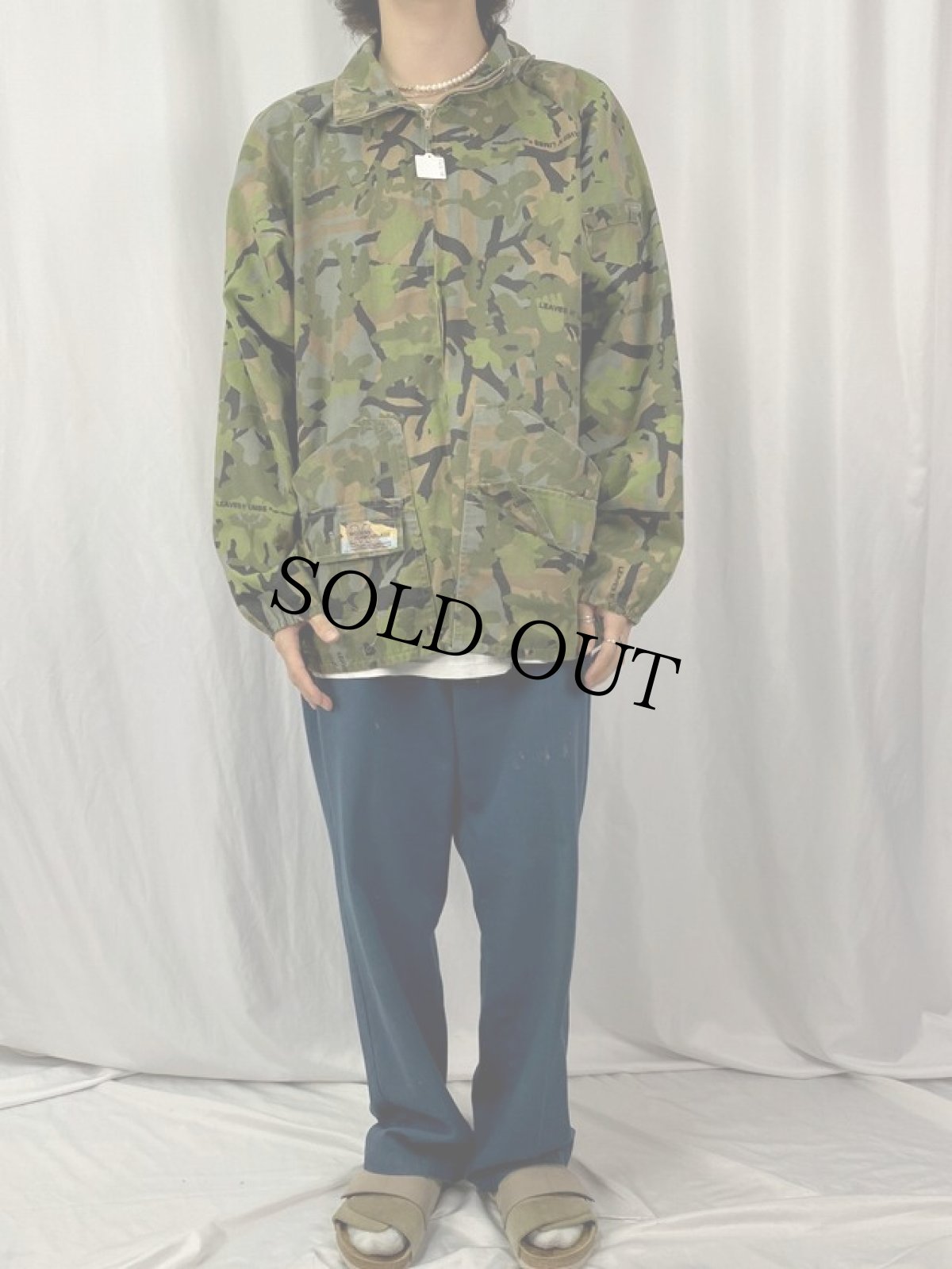 画像2: LEAVES N' LIMBS カモ柄コットンジャケット L (2)