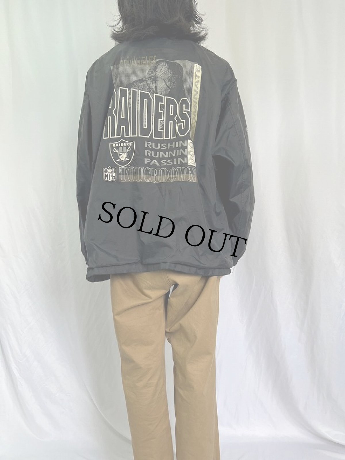 画像4: RAIDERS フットボールチーム ポリジャケット XL (4)